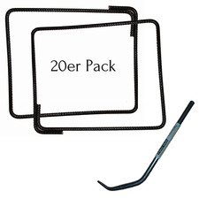 Bewehrungsstahl Ø6 mm 20er Pack Bügel DIN 488 Betonstahl + Drillapparat