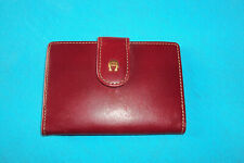 Aigner Portemonnaie  Kreditkartenbörse Geldbörse rot Hochformat Leder 