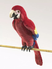 Folkmanis scarlet macaw hand - folkmanis,