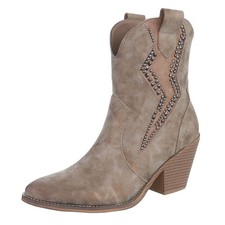 Damen Cowboyboots mit Nieten