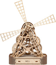 WOODEN CITY® Wind Mill, Windmühle 3D Holzmodell, 3D Holzpuzzle, Funktionsbausatz