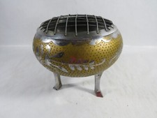 Edelstahl Schale auf 3 Füßchen für getrocknete Blüten Steckschale f. Blumen