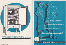 Alter Prospekt Werbefaltblatt A 6 für Gaskühlschrank Elektrolux L15 von 1937