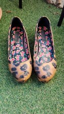 Leoparden Leo Pumps Schuhe Wedges Iron Fist Skull Blumen 37