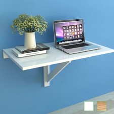 Wandklapptisch Wandtisch Klapptisch Küche Tisch Klappbar Küchentisch Weiß/Braun