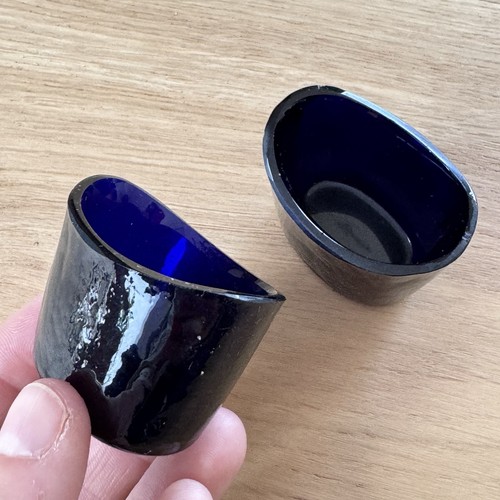 Vintage kobaltblau glas liner - kobaltblau,