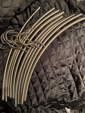 10 Edelstahl Kleiderbügel gebürst L 460 mm xH110 mm x Durchmesser 13mm Haken 6mm