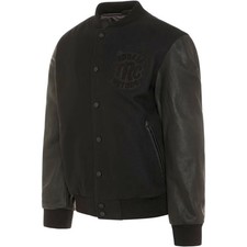 Herren Motorrad Jacke 4XL - Rokker College Jacket - Wolljacke mit Lederärmel