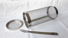 Grillkorb & Gabel Rollgrillkorb Gemüsekorb LANDMANN Edelstahl Camping 20x9cm NEU
