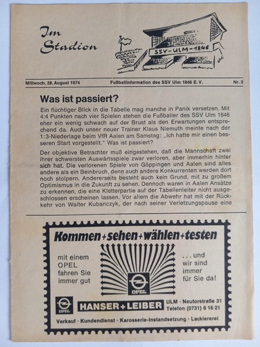 Fussball programm amateurliga - fussball,