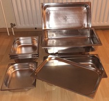 Saro Edelstahl Chafing Dish Speisenwärmer Warmhaltebehälter mit versch. Behälter
