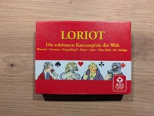 Loriot Rommé, Canasta-Bridge, Kartenspiel, ab 10 Jahren, 2 x 55 Karten, Rot