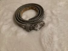 Damen Gürtel Farbe -Grau mit Strasssteine Nieten  Länge 106 Cm Breit 1,5 Cm 