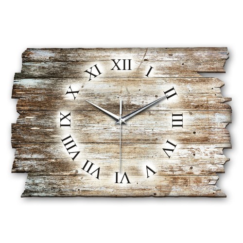 Designer wanduhr holz im - "holz",