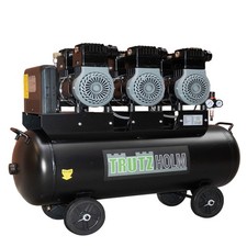 Flüster Kompressor Luftdruckkompressor 100L Kessel 62 dB leise 4500W - 738L/min