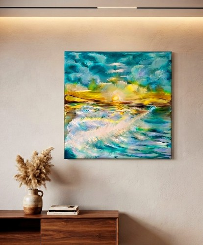 Acrylbild abstrakt unikat - acrylbild,