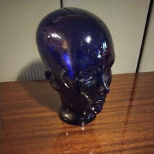 Vintage Glaskopf aus den 70ern für Kopfhörer, Mützen, Perücken, ca. 26 cm hoch