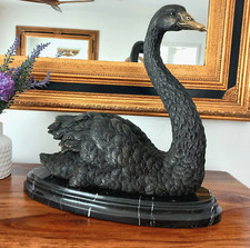 Bronzefigur Schwan Bronze