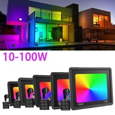 LED Fluter 10W 20W 30W 50W 100W RGB Außen Strahler Scheinwerfer IP66 party DE