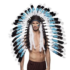 Indianer Kopfschmuck Federschmuck Häuptling Indianerschmuck Federn Apache