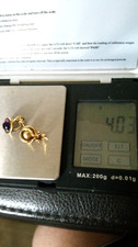 Ohrringe Ohrclips Gold 585er mit Amethysten 4,03 g
