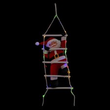 Weihnachtsmann mit Leiter