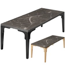 Alu rattan tisch - tisch, gartentisch