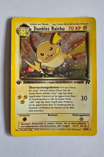 Pokemon dunkles raichu - pokemon, 83/82