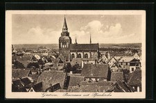 Ansichtskarte Güstrow, Panorama mit Pfarrkirche 