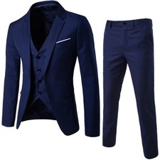 Herren Slim Fit Anzug 3-teilig