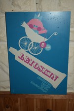 Altes Reklameschild DDR Leioskin Baby Creme,Kinderwagen,Retro,Original,Deko