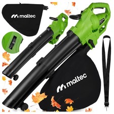 Laubbläser Laubsauger MalTec Elektro Blätterbläse mit Schredder 3500W 270km/h 