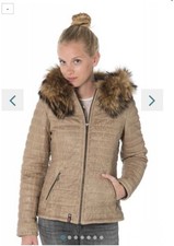 Lederjacke Damen S Beige