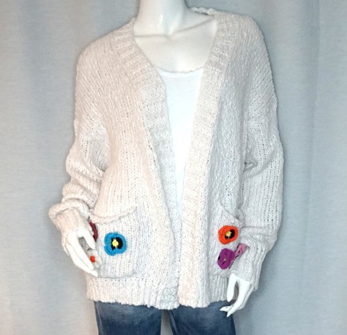 Hippie grobstrick jacke - grobstrick,