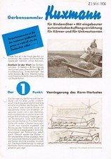 Garbensammler Kuxmann, orig. Prospekt 30er Jahre