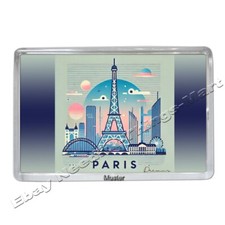 Paris + Fan­ta­sie  + Souvenir Foto Magnet + Fotomagnet Acryl  Kühlschrankmagnet