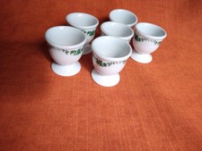 6 Eierbecher Pozellan - Fürstenberg - Alt Fürstenberg -  Dekor Schlossgarten