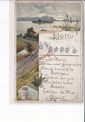 Litho menuekarte bayern - ,