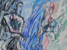 NIKITA KNIKTA Expressionismus Kunst XXL-Gemälde Porträt Malerei ADAM UND EVA