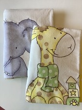 Babybettwäsche 2x für Zwillinge ,so niedlich, angeraut 128x92 / 38x57 