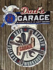 XXL Blechschild: Dads Garage