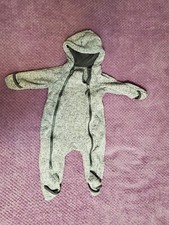 Strickanzug Baby Grau