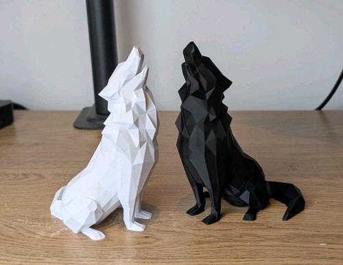Paar heulende wölfe - paar, statue