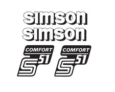 Simson  S51 Comfort  IFA  Aufkleber Set  Dekor Premium Retro DDR  IFA