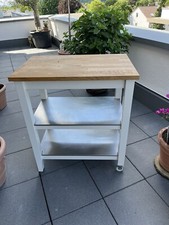 servierwagen ikea , rollen, holz, weiß 