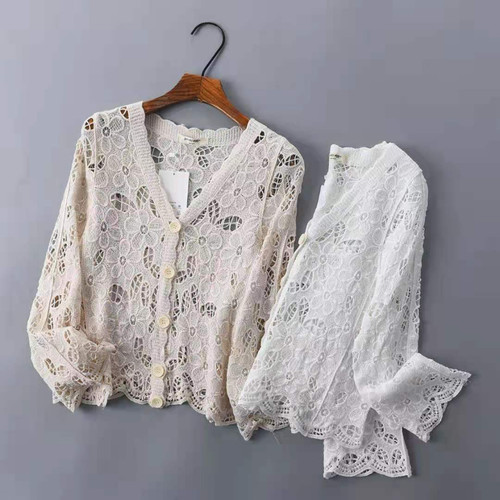 Damen häkel cardigan - häkel,