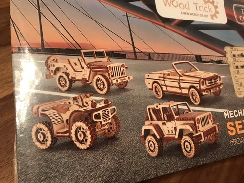 Wood trick autos set - trick, cars