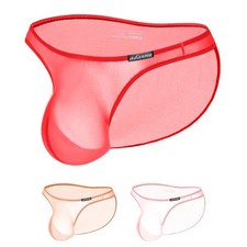 Herren bequeme elastische Netz Unterhose niedriger Bund Tasche durchsichtig Slip