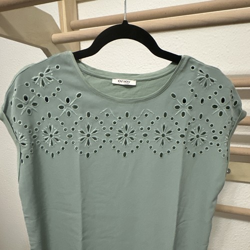 Orsay damen bluse grün blumen - bluse,