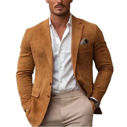 Leder wildleder blazer jacke - wildleder,
